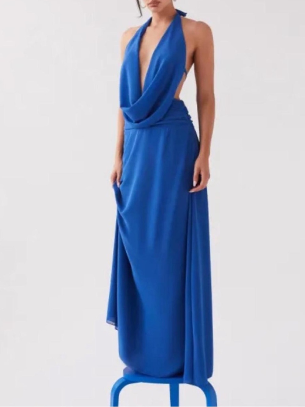 Peppermayo Elegant Royal Blue Halter Maxi Dress 💙🐟🐚🌊